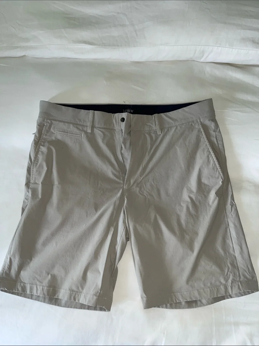 J. Crew Light Gray Flat Front Men's Tech Shorts